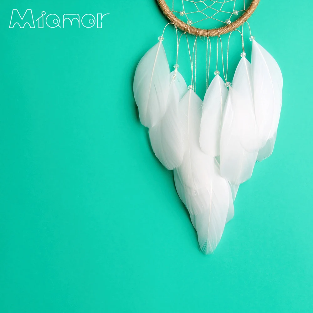 Ловец снов MIAMOR с белыми перьями ветряные колокольчики украшение для детской