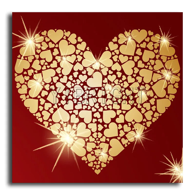 

5D DIY Diamond Painting Full Round Diamond Cross Stitch Embroidery Rhinestones Mosaic Diamond Embroidery Cute Heart Pattern Y1