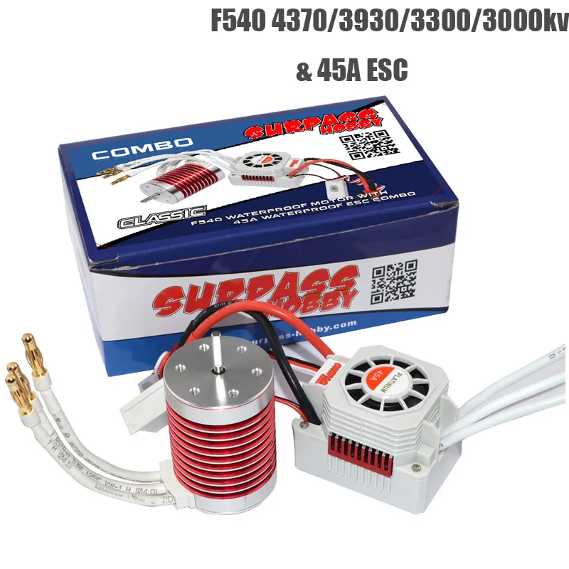 Платиновый водонепроницаемый F540 3930KV 4370KV бесщеточный двигатель с 45A ESC RC