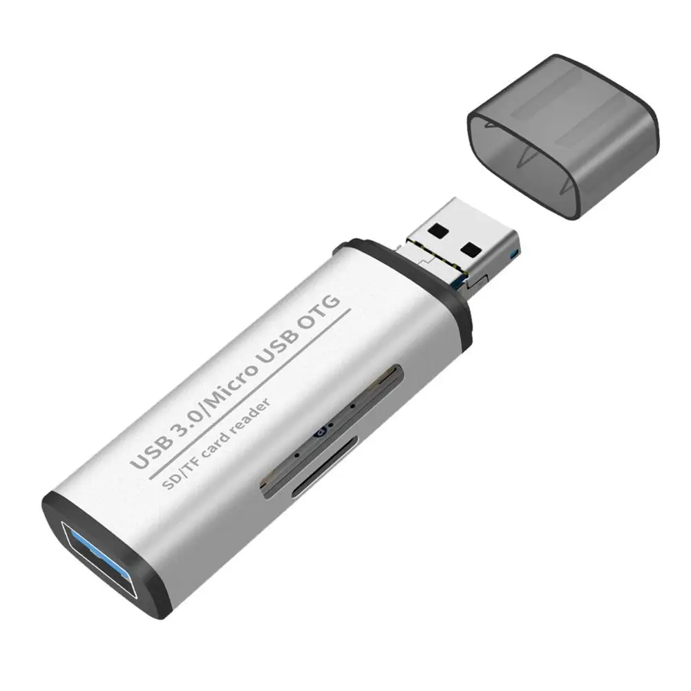 Портативный высокоскоростной type-C USB 3,1 Micro SD TF адаптер для чтения карт памяти для ПК ноутбук для смарт телефонный адаптер конвертер#723