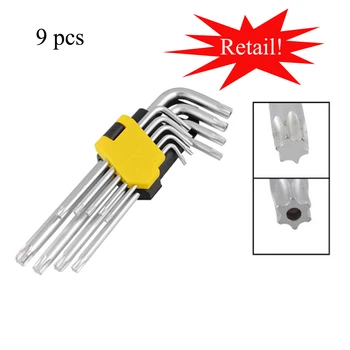 

NFLC 9 Pieces L Shaft T10 T15 T20 T25 T27 T30 T40 T45 T50 Security Torx Screwdriver High torque low cam-out Drop shipping/Retail