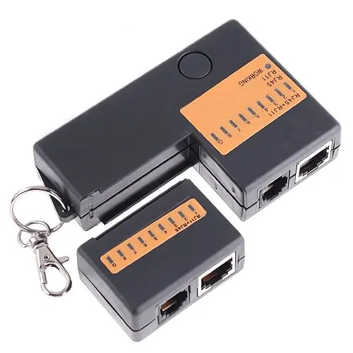 Мини RJ45 RJ11 Cat5 сеть LAN кабель тестер с брелок