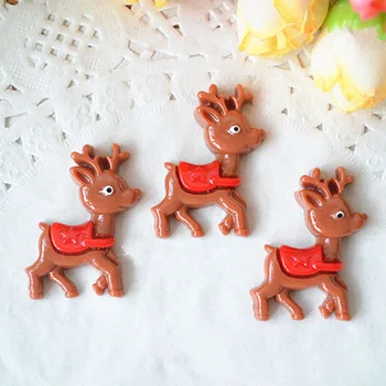 

7PCS Christmas Sika Deer Filler For Clear/Fluffy Mud Popular Toys Kids Lizun Slime DIY Kit Accessories Children Modeling Clay