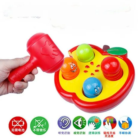 Хлопушка Классические игрушки и хобби Apple whack-a-mole tap на родитель-ребенок интерактивные игрушки игрушка для детей младшего возраста