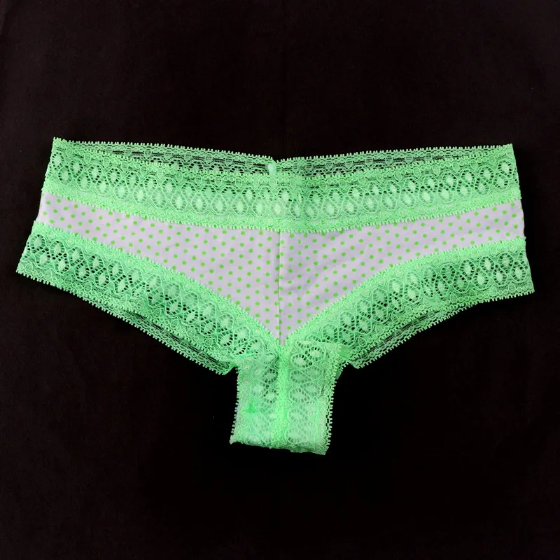 1PCS New Women Boyshorts Sexy Dot Female Underwear Lady Lace Panties