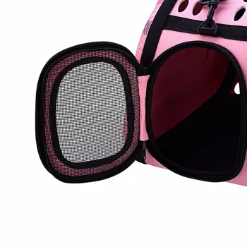 

2018 fashion plastic Pet Dog Cat Sided Carrier Foldable Travel Tote Shoulder Bag Portable Cage Kennel Pink messenger bags