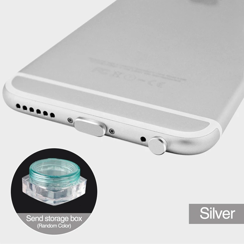 Металлическая Пылезащитная заглушка для зарядки iPhone 8 7 6 6S Plus Пылезащитная заглушка для iPhone 5 5S SE аксессуары для телефонов iPad Mini