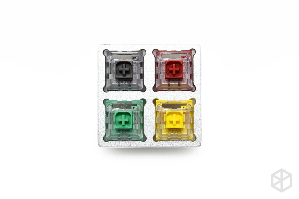 aluminum or Acrylic Switch Tester 2X2 kailh box switches Chinese Style red green grey yellow RGB SMD for Mechanical Keyboard