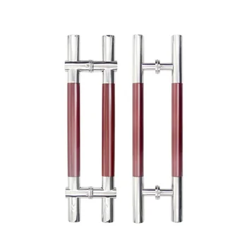 

Stainless Steel Double Side Adjustable Glass Door Handle Square Back-to-Back Shower Room Bathroom Sliding Door Handle H-Shaped