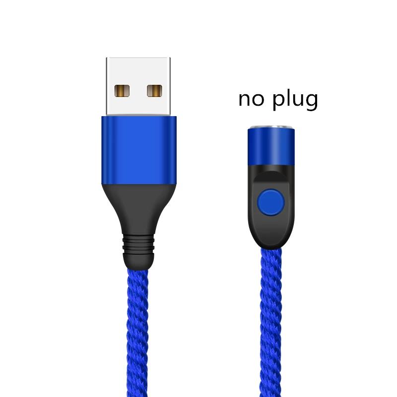 SUNPHG 3A Быстрая зарядка Магнитный Micro usb type-C кабель для iPhone xs max Магнитный зарядный провод для samsung Oneplus мобильный телефон - Цвет: blue no plug