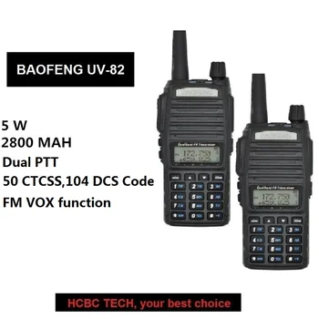 

2PCS BAOFENG UV-82 8W Walkie Talkie 10KM UHF VHF 2800mAh Dual PTT Portable Ham CB Radio Station Two Way Radio Mobile Woki Toki