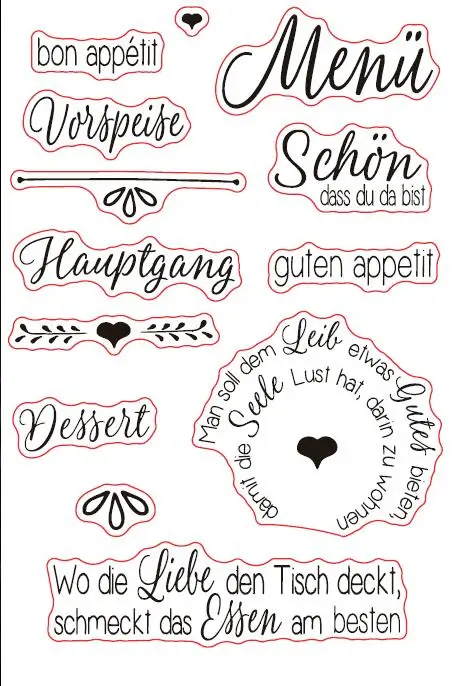 German Clear Stamp Or stamp for DIY Scrapbooking/Card Making/Kids Fun Decoration Supplies A268 | Канцтовары для офиса и дома
