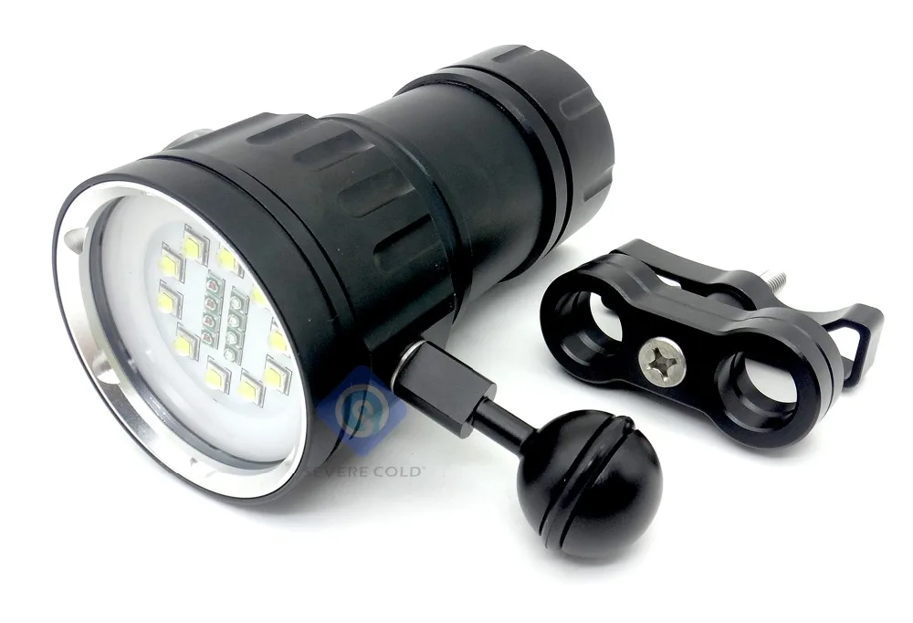 Светодиодный светильник для дайвинга, многофункциональный светильник для дайвинга, белый, красный, синий, светильник-вспышка, 3 режима, IPX8, водонепроницаемый фонарь