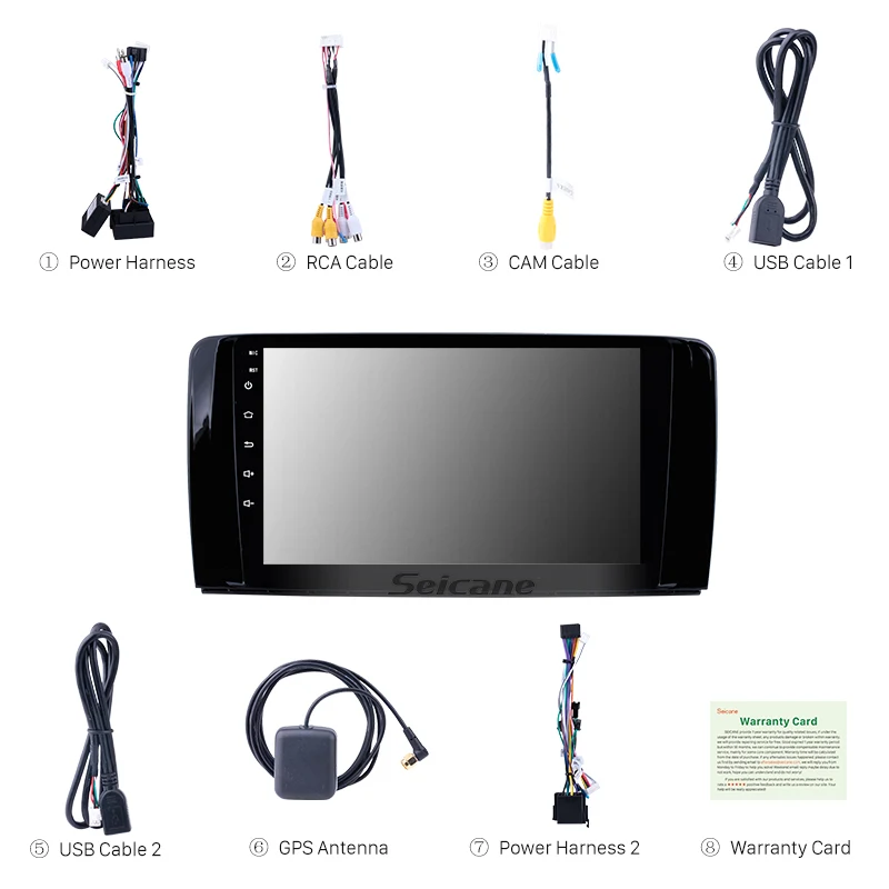 Sale Seicane Android 8.1 Car Radio Head Unit For Mercedes Benz R Class W251 R280 R300 R320 R350 R63 2006-2013 Multimedia Player GPS 3