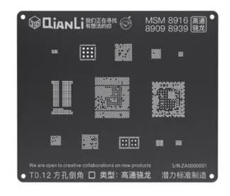 QIANLI IBlack 3D стальная сетка для Android Qualcomm EMMC MTK SDM MSM жестяная посадка расположение черная сетка лучший шаблон - Цвет: MSM 8916 8909 8939