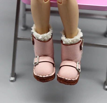 pink 1 пара кукол, сапоги для 1/6, куклы Blyth, как подходят 1/8, куклы BJD, аксессуары для обуви, игрушки 3,7*1,6 см - Цвет: pink