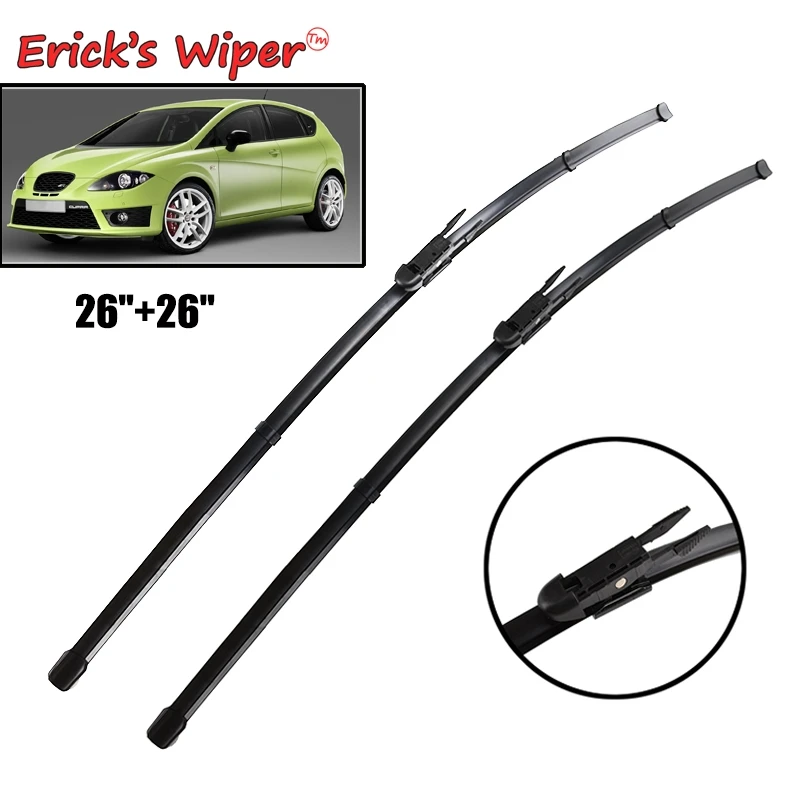 

Erick's Wiper RHD / LHD Front Wiper Blades For SEAT LEON 2005-2012 Windshield Windscreen Front Window 26"+26"