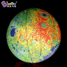 Диаметр 2 м горячий надувной лунный шар, надувной светильник воздушный шар, меняющий цвета надувной лунный шар для прямой продажи