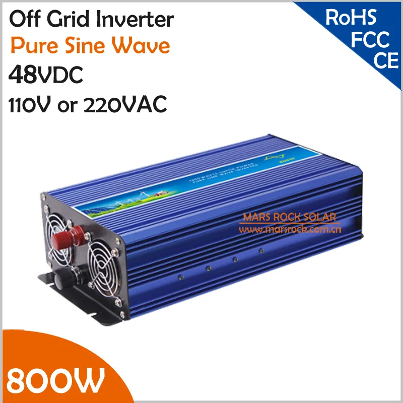 800 Вт 48VDC решетки инвертор чистая синусоида для 110VAC или 220VAC бытовой техники в