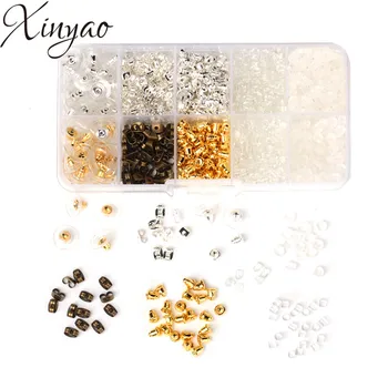 

XINYAO 2018 Earring Backs Stoppers DIY Jewelry Making Accessories Clear Plastic Bullet Ear Plugging Blocked Wholesale F7360