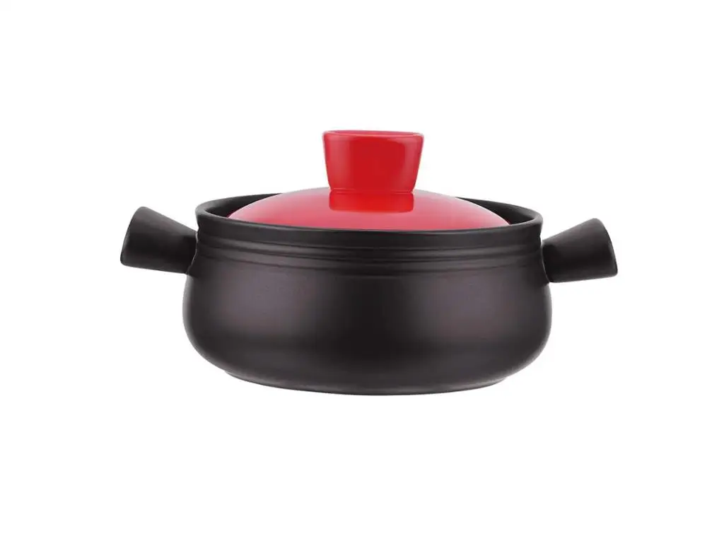 Форма для запекания керамика небольшой кастрюля открытое пламя высокая температура здоровья - Цвет: red