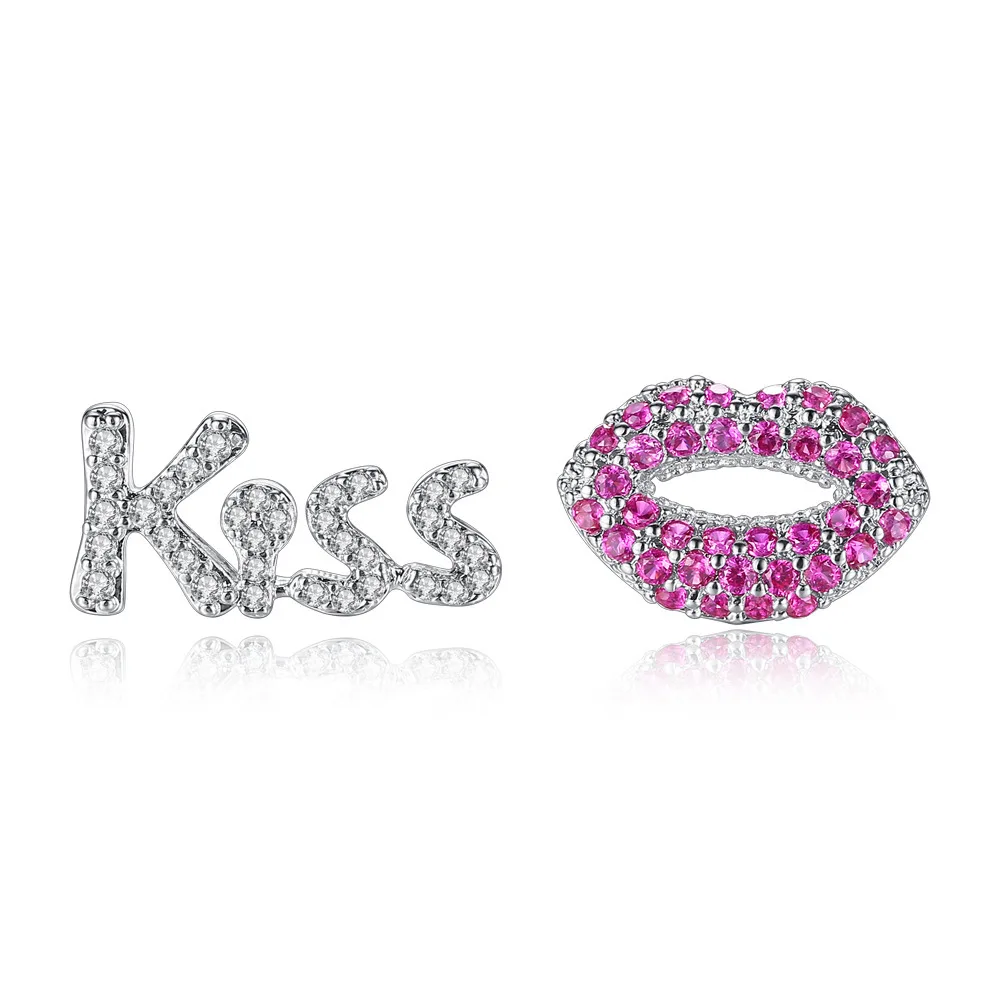 Корейская версия KISS Kiss Стад Серьги для Для женщин личности жаркое солнце красные