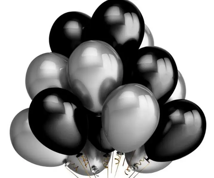 20 шт. черный золотой серебряный круглый чистый Цветной Латекс День рождения любящая Свадебная вечеринка украшения поставки детские подарки для душа игрушки