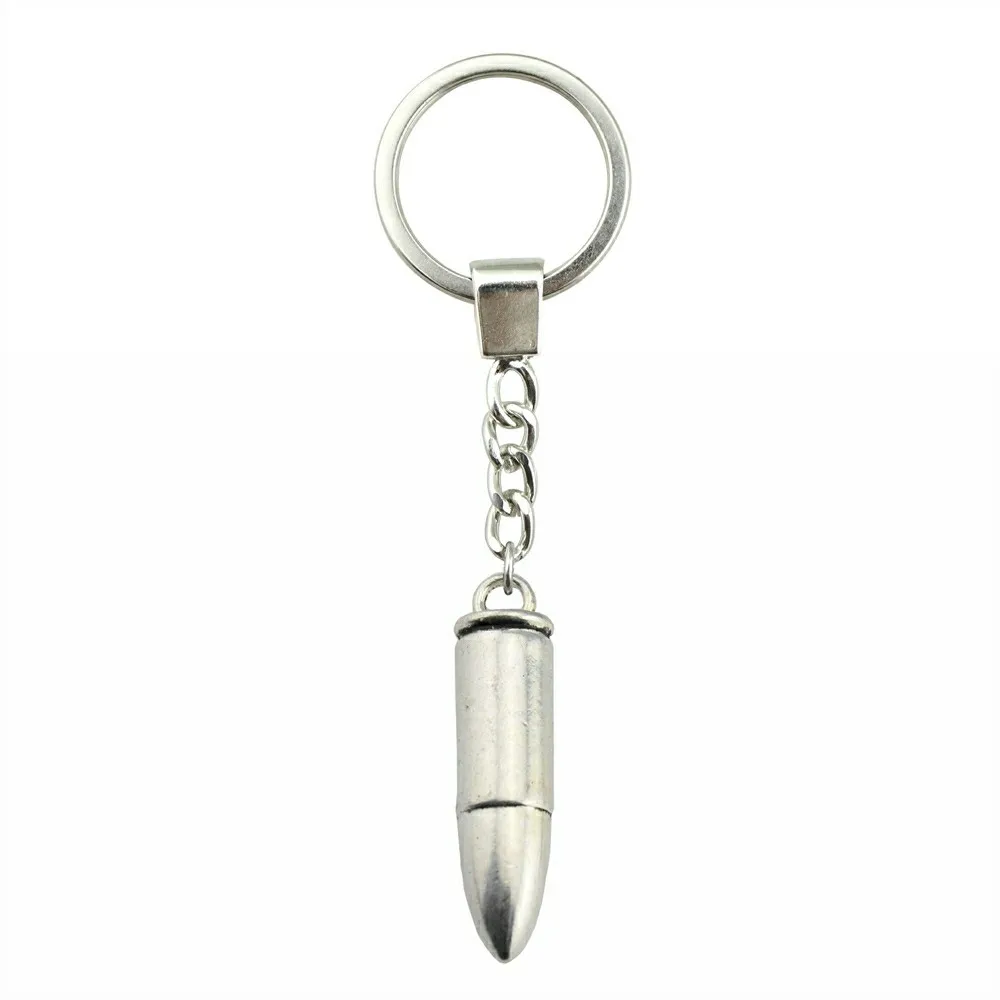 

WYSIWYG 35x8mm 3D Bullet KeyChain, Fashion Handmade Keychain Party Gift Vintage Jewelry Dropshipping 2018 New Arrivals