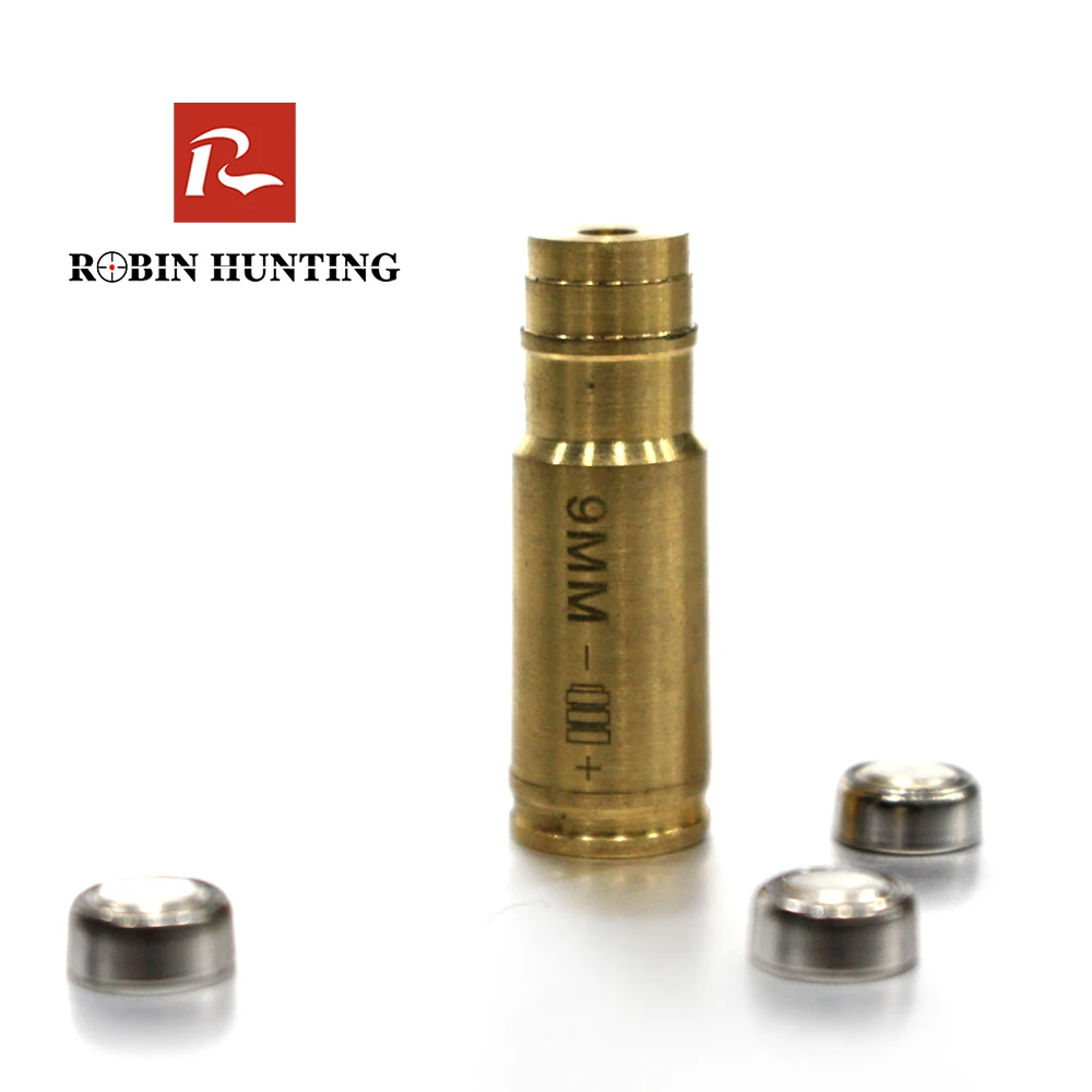 

Robin Hunting CAL.9MM Bore Sighter Red Caliber Cartridge Laser Cartridge Copper Bore Sight For Air Gun Rifle Hunting Accessory