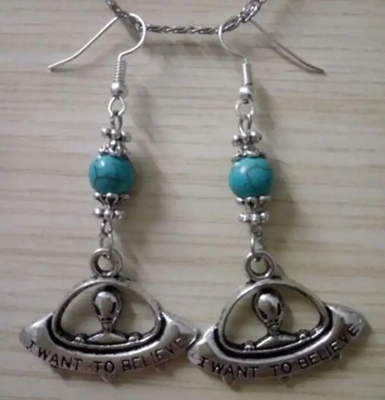 New Hot ! Alien Spacecraft UFO Charm Pendants Drape Earrings DIY Fashion Jewelry Gift For Woman | Украшения и аксессуары