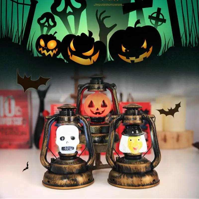 Retro Halloween Lighting Portable Handheld Lantern Night Light Ornament