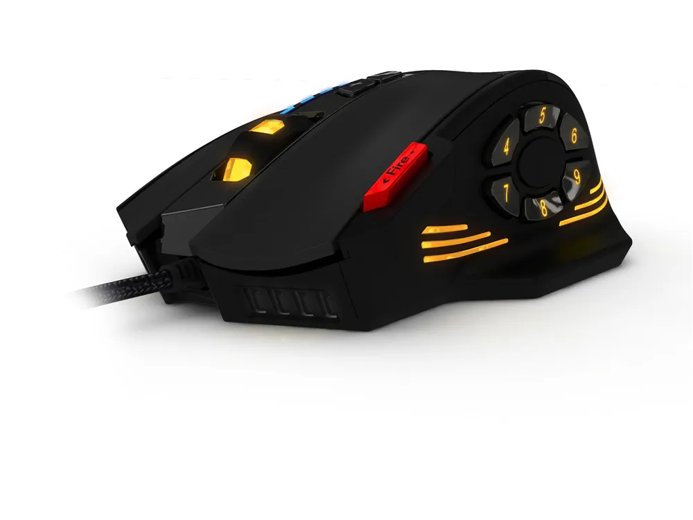 ZELOTES C-12 Wired USB Optical Gaming Mouse 4000 DPI Programmable Buttons LED Optical Custom Gamer Mice for Computer Game (6)