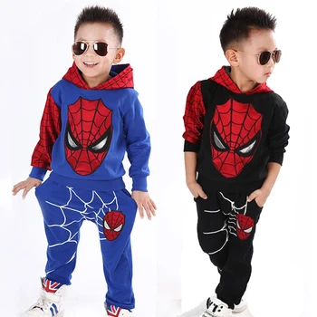 

Spiderman Costume Hooded Baby Boys Clothing Set Sport Suit Children Child Spider Man Superhero Costume Kids Tracksuit Clothes