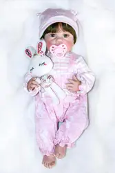 40 см всего тела силикона виниловые Reborn Baby Doll 16 дюймов Кукла-младенец куклы игрушки ванны ребенка подарок на день рождения ребенка играть