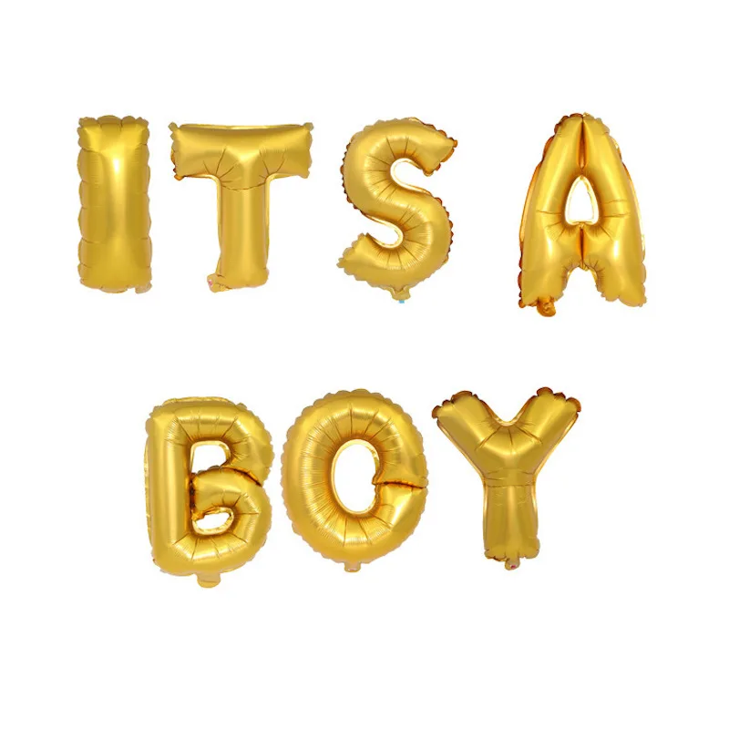 1set ITS A BOY GIRL Baby Shower Party Balloons Rose Gold Silver Birthday Party Supplies Letter Foil Balloon 1set ITS A BOY GIRL Baby Shower Party Balloons Rose Gold Silver Birthday Party Supplies Letter Foil Balloon
