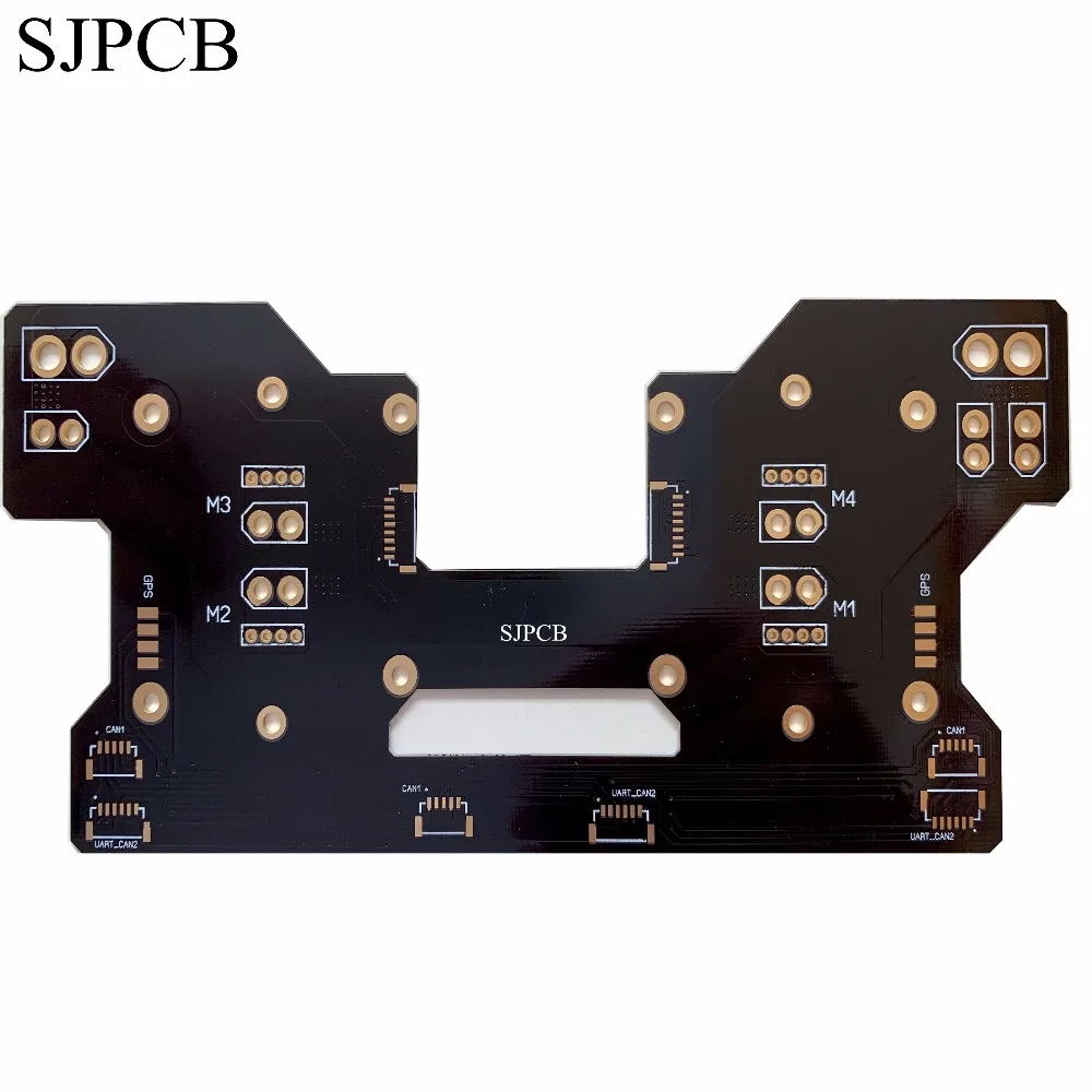 SJPCB Black Mask Color Immersion Gold Board No Limitation for Outline Logo Special Sharpe PCB is Available | Электронные
