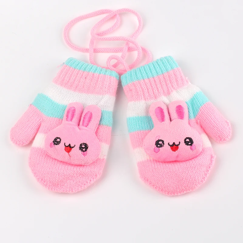 Winter Children Gloves Cotton Baby Mittens Double Warm Gloves Character