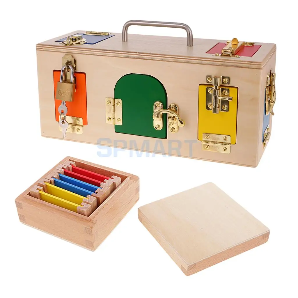 

Montessori Learning Color Box + Locking Box for Kids Intelligence Developing Toy
