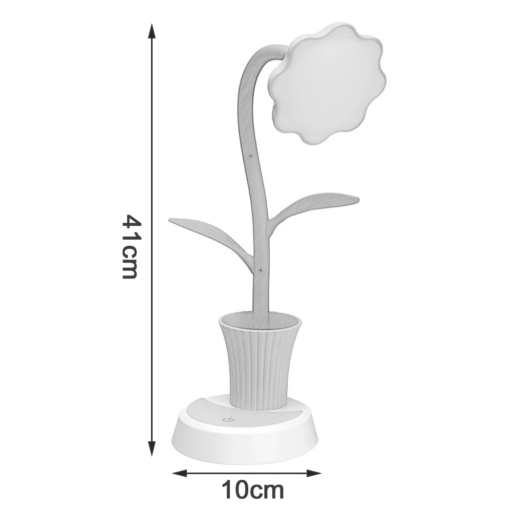Детская легкая гибкая USB сенсорный светодиодный настольная лампа с 3 уровня диммер настенный Декор завод карандашница