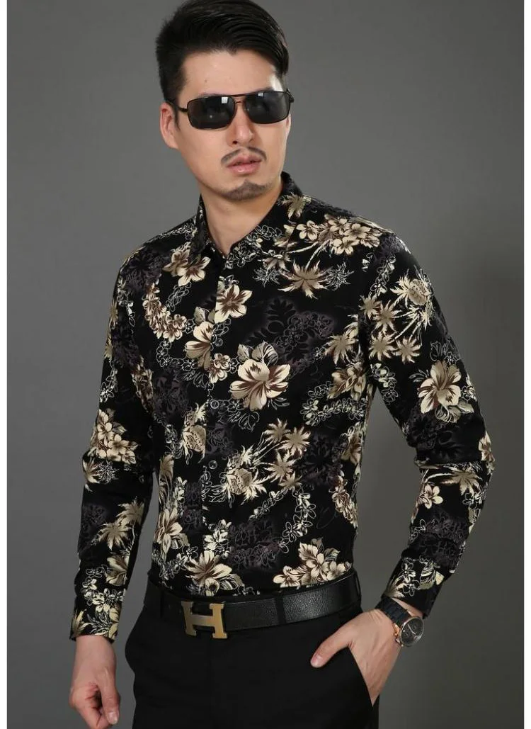 Black and gold floral shirt Clearance