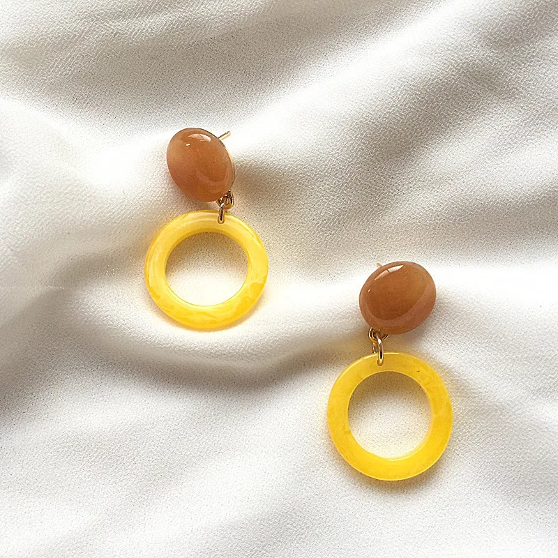 Buy UJBOX Wholesale Yellow Geometric Circle Acetate