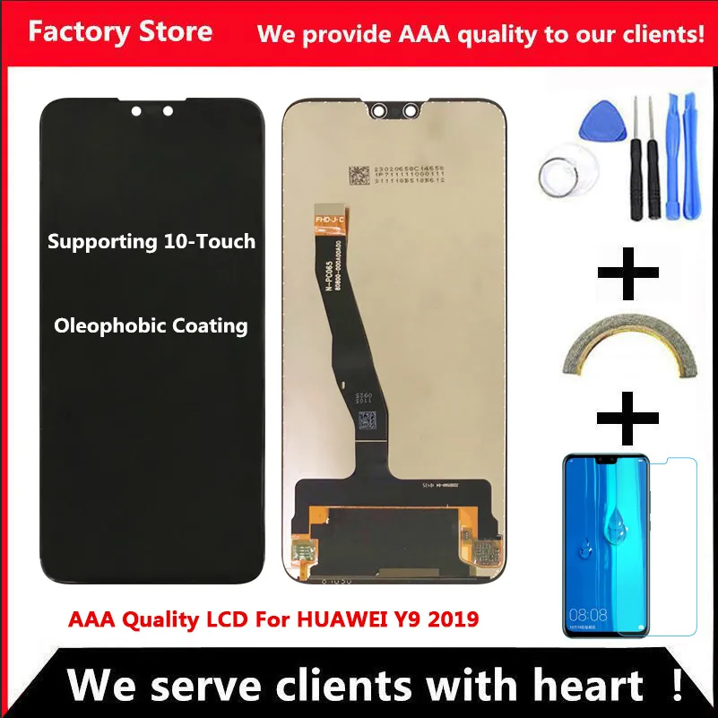

2340*1080 10-Touch Original LCD For HUAWEI Y9 2019 Lcd With Frame Display Screen For HUAWEI Y9 2019 Screen JKM-LX1 JKM-LX2 LX3