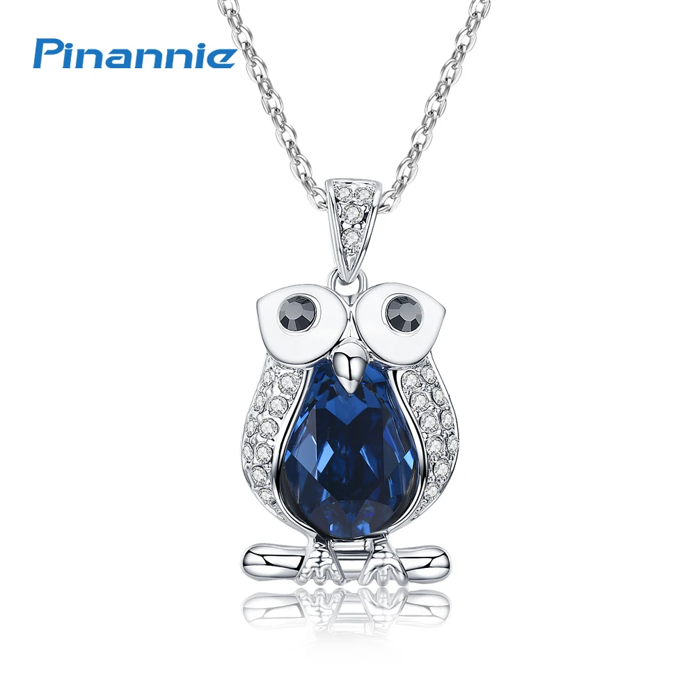 Pinannie родием Ювелирные изделия из кристаллов Интимные аксессуары сова Цепочки и