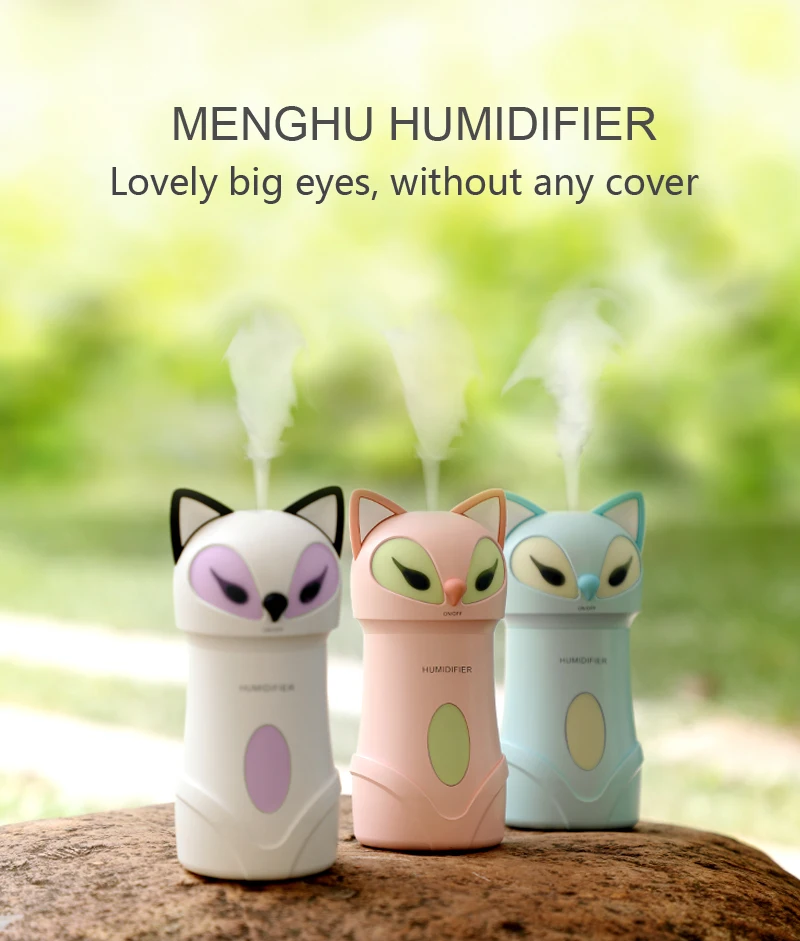 3-IN-1 Multi Fox LED fan humidifier 2018 new product usb mini baby humidifier