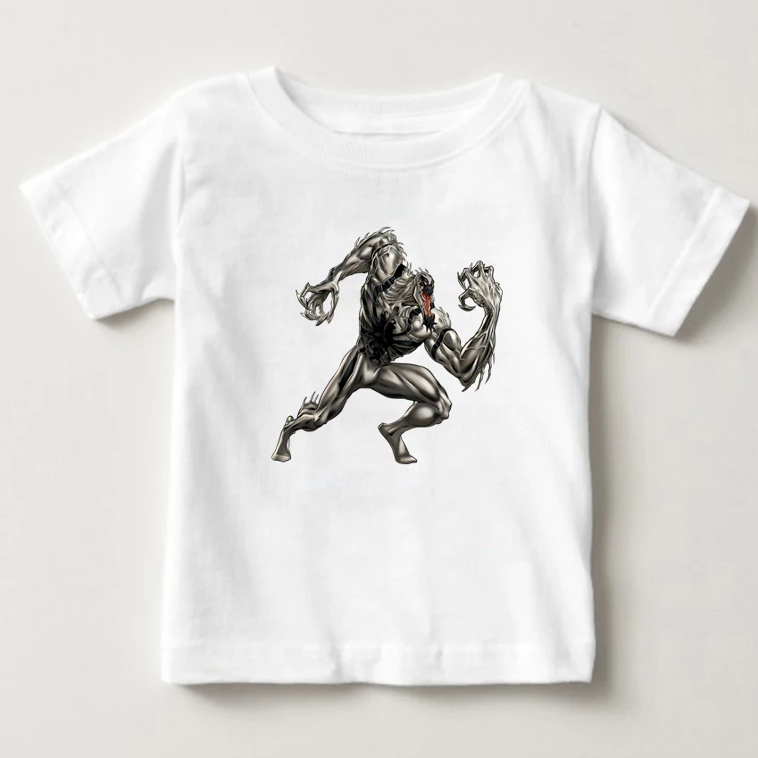 

Venom Edward Eddie Brock Spider-Man Superman Comics Movie Cartoon Retro VIntage 100% Cotton Boy T Shirt Children Shirt 3T-9T
