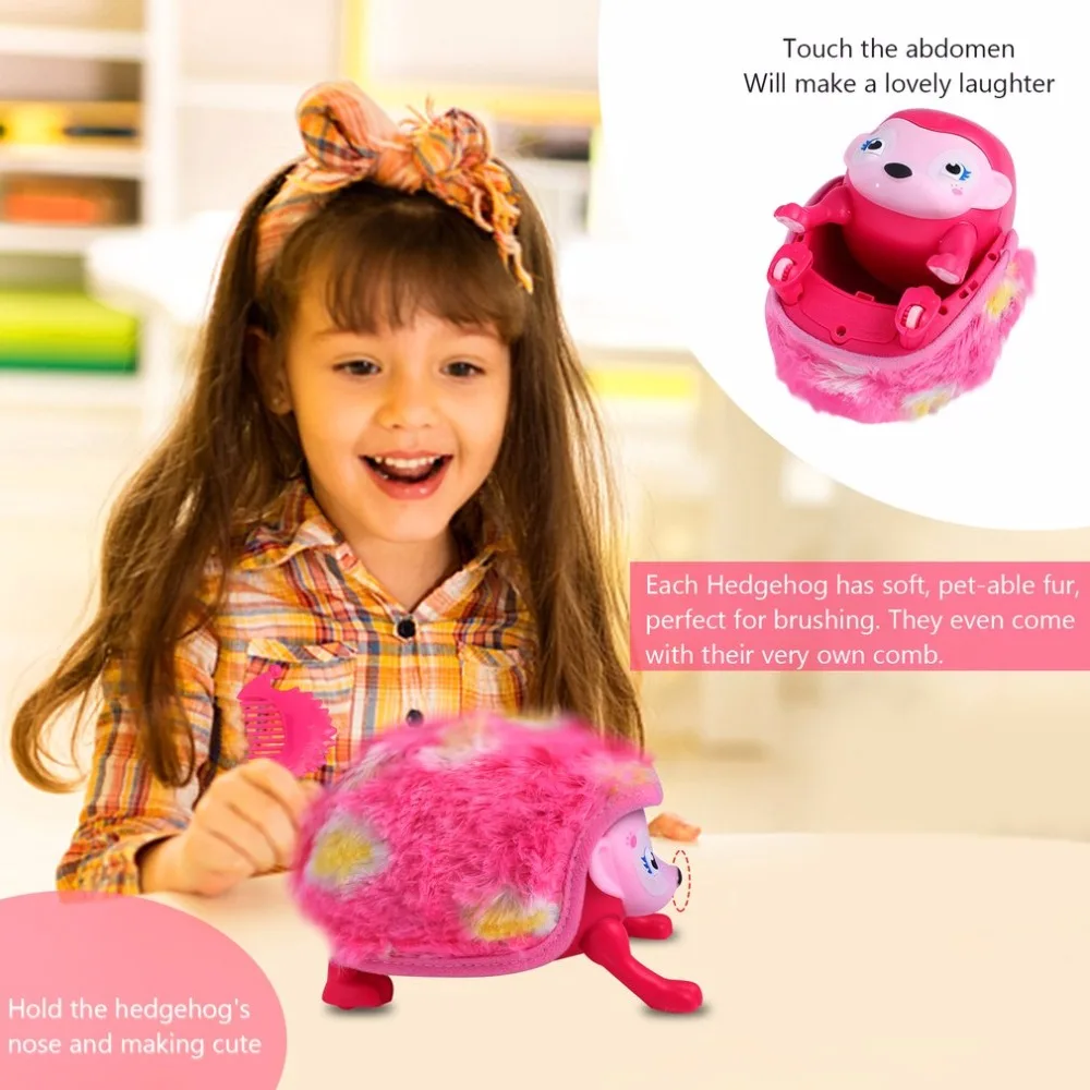 Детские электронные ПЭТ ежа форме touch игрушки с Ежик индукции интерактивные забавные Игрушечные лошадки для детей Обувь для мальчиков