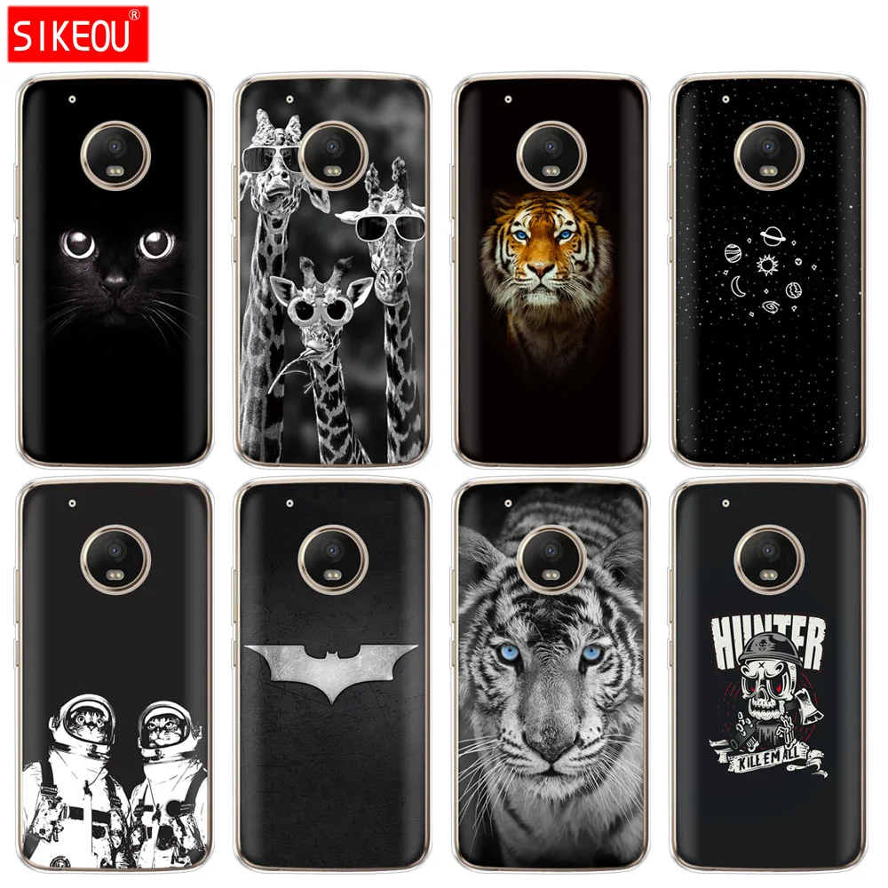 silicone case phone cover For Motorola Moto G6 G5 G5S Z2 Z3 PLAY PLUS X4 E4 E5 C soft tpu Cute tigon beast protective coque |