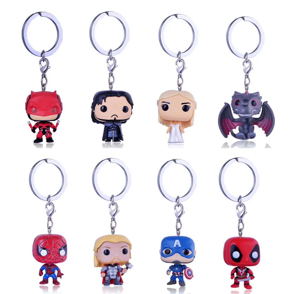 

QIYIGE Game of Thrones Theme Vinyl Figures Toys Keychain Daenerys Targaryen Action Figure Kids Toys Keyring