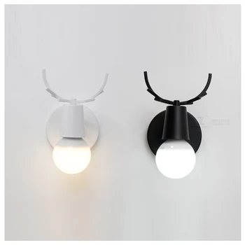 

Ngau Tau wall lamp bedroom bedside E27 with black wall light indoor up light modern