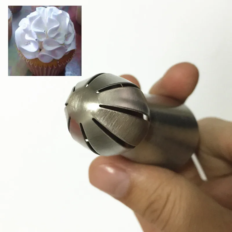 

01 Ball Nozzles Russian Tips tulip Sphere Cream Stainless Steel Icing Piping Nozzles Pastry Decorating Cupcake Decorator Hot